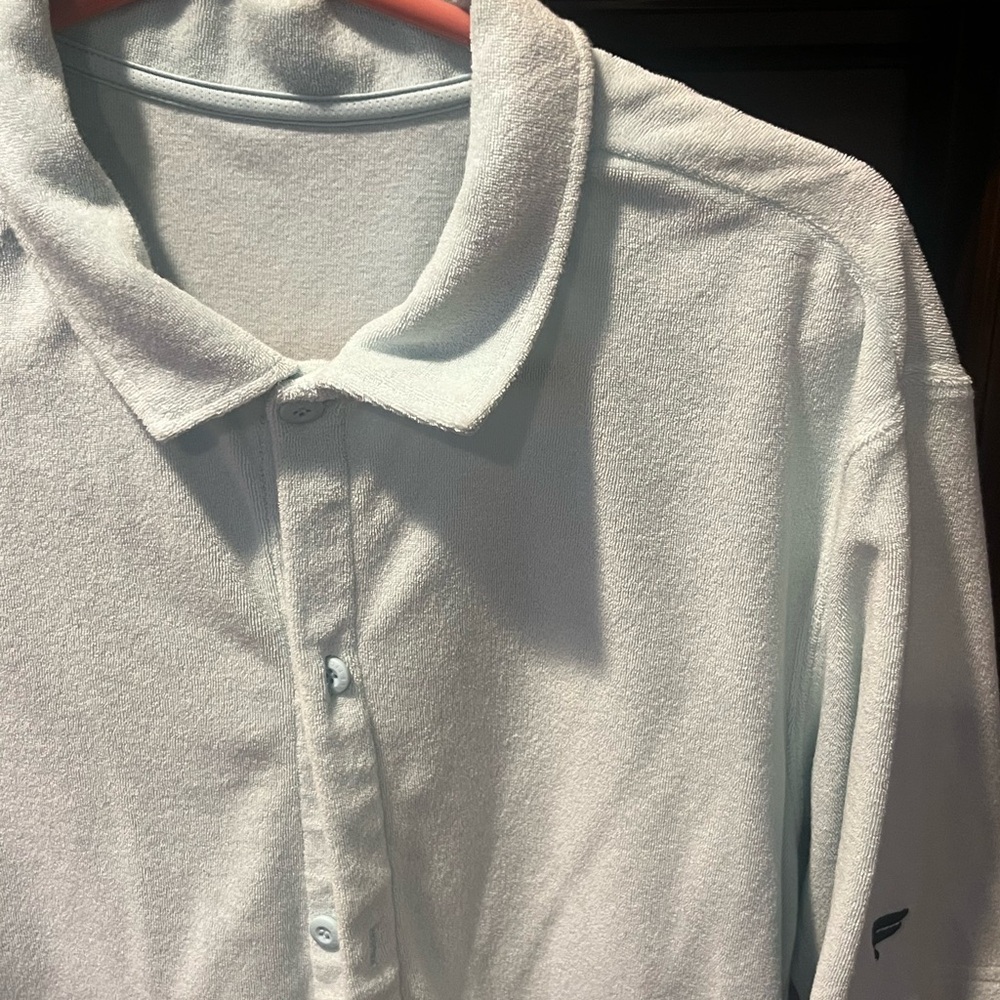 Fabletics - The Island Terry Button Up (Nordic Blue)